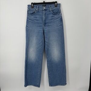 Mother The‎ Dodger Flood Jeans Women's 26 Mediterranean Muse High Rise Wide-Leg
